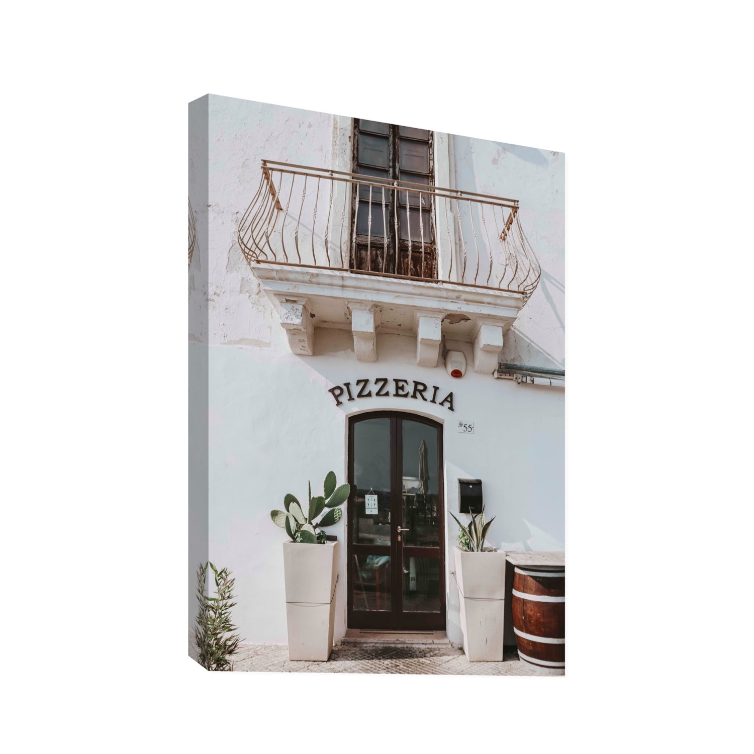 Pizzeria Puglia Italian wall art Statement stretched canvas print