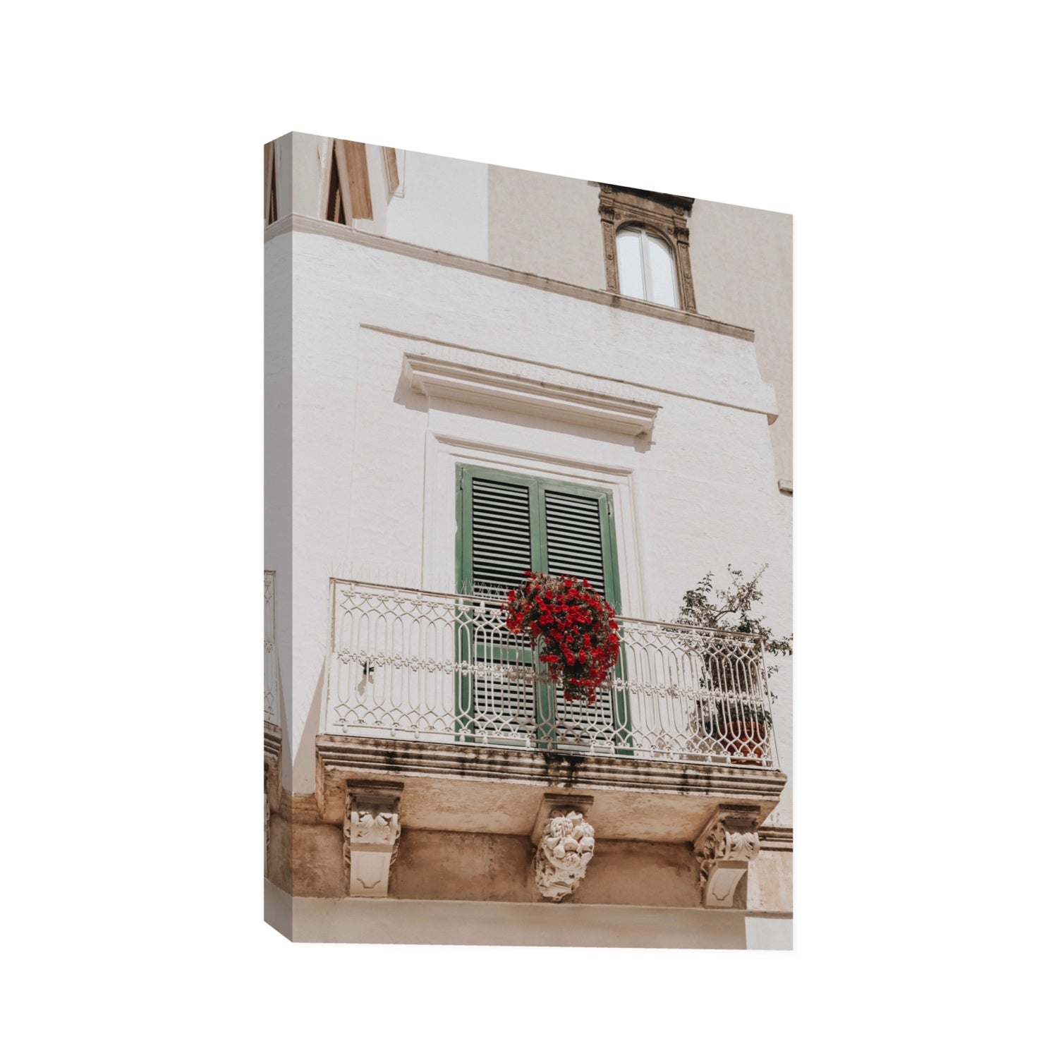 Balcone Estivo Puglia Italian wall art Statement stretched canvas print