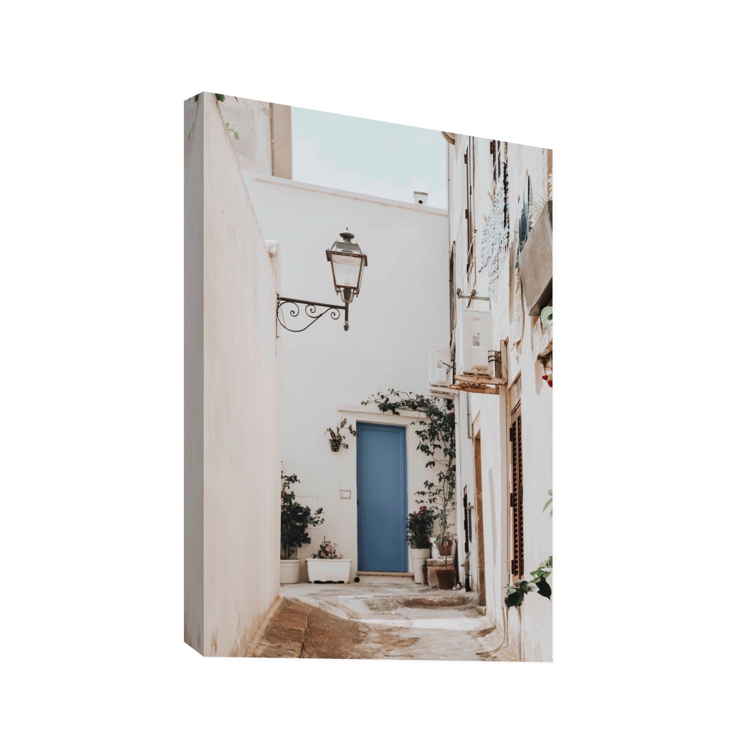 Entry Envy Puglia Ostuni wall art Statement stretched canvas print