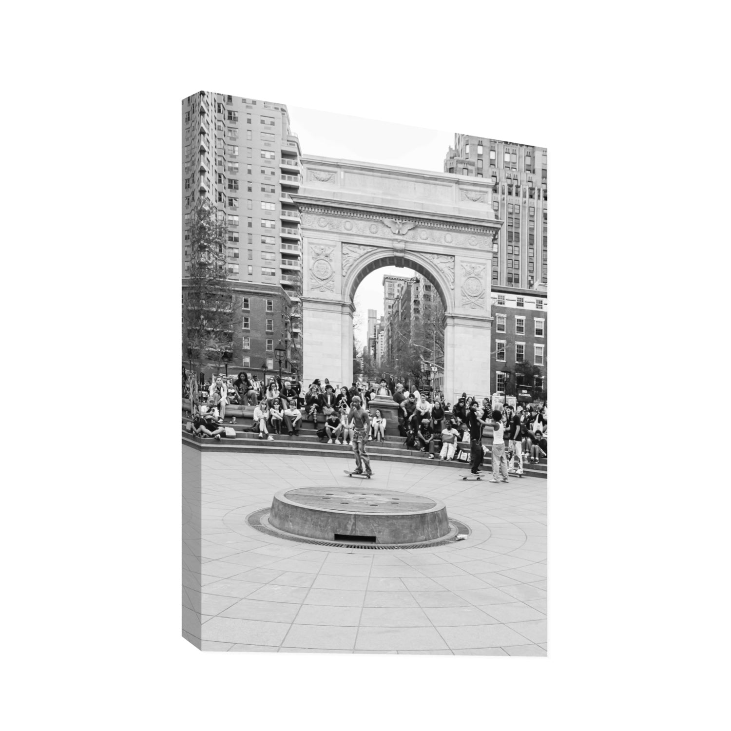 Concrete Conqueror New York NYC Skateboard wall art Statement stretched canvas print