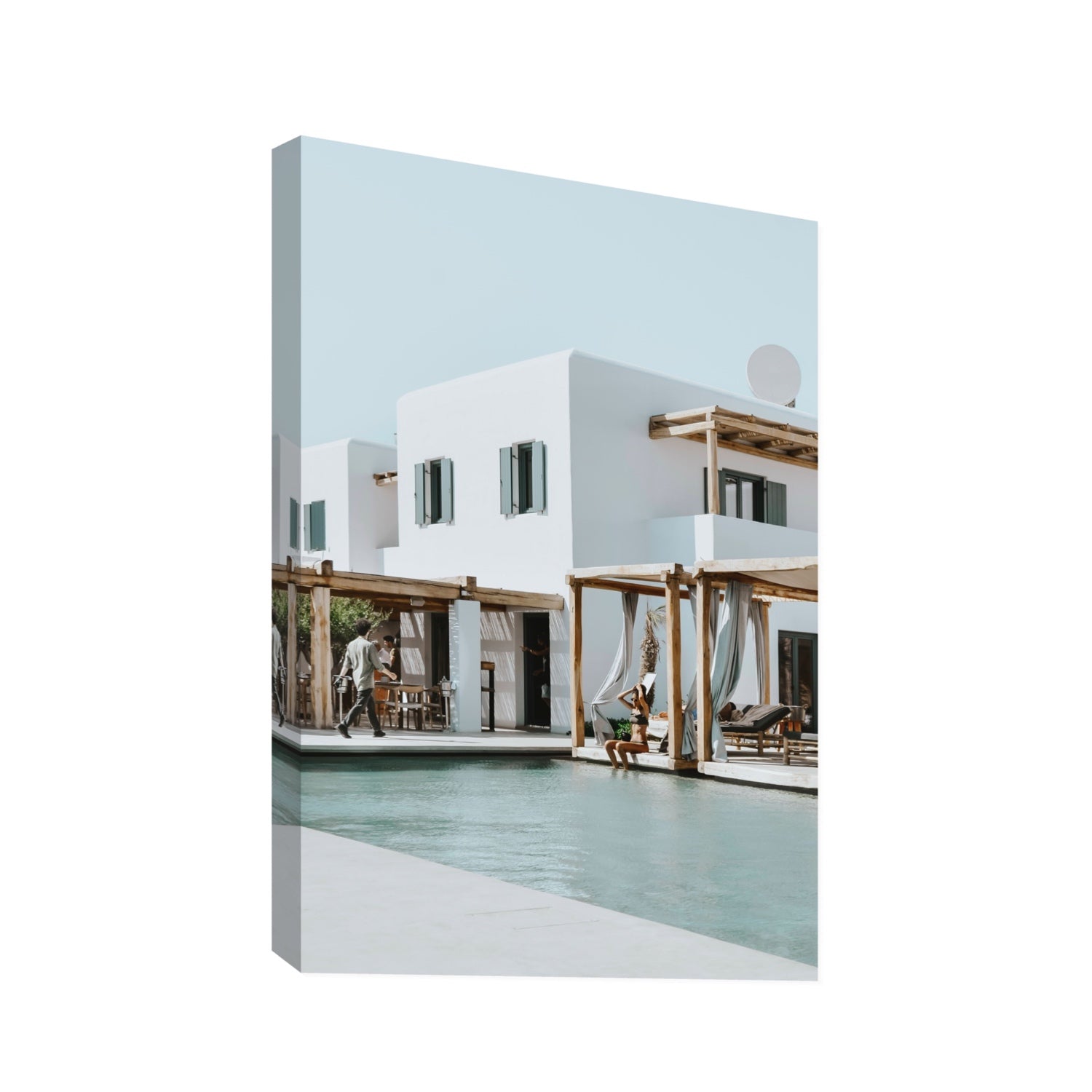 Aphrodite Mykonos Greek island wall art Statement stretched canvas print