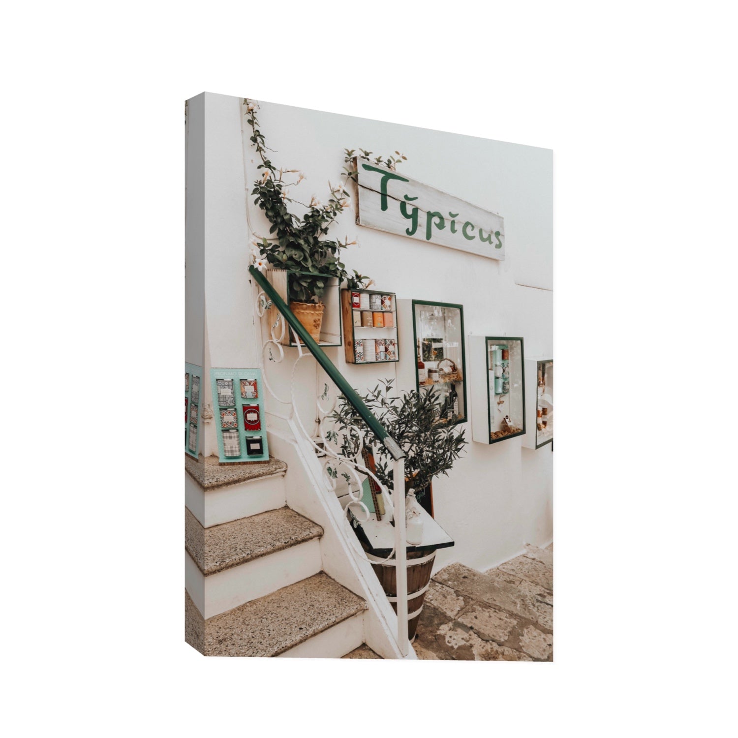 Il Negozio Puglia Ostuni wall art Statement stretched canvas print