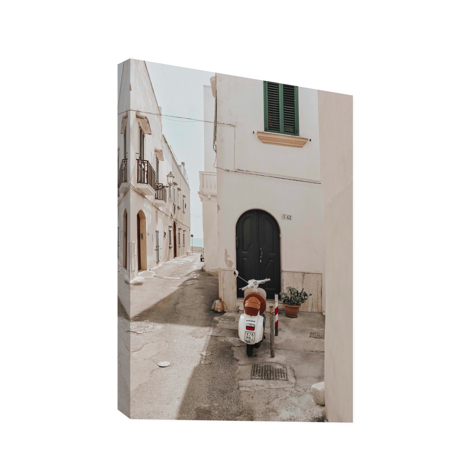 La Casa 42 Puglia Gallipoli Italian wall art Statement stretched canvas print