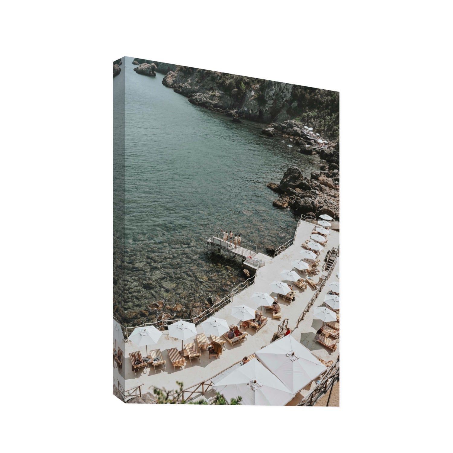 Pier Perspectives Tuscany coastal Italian wall art Statement stretched canvas print