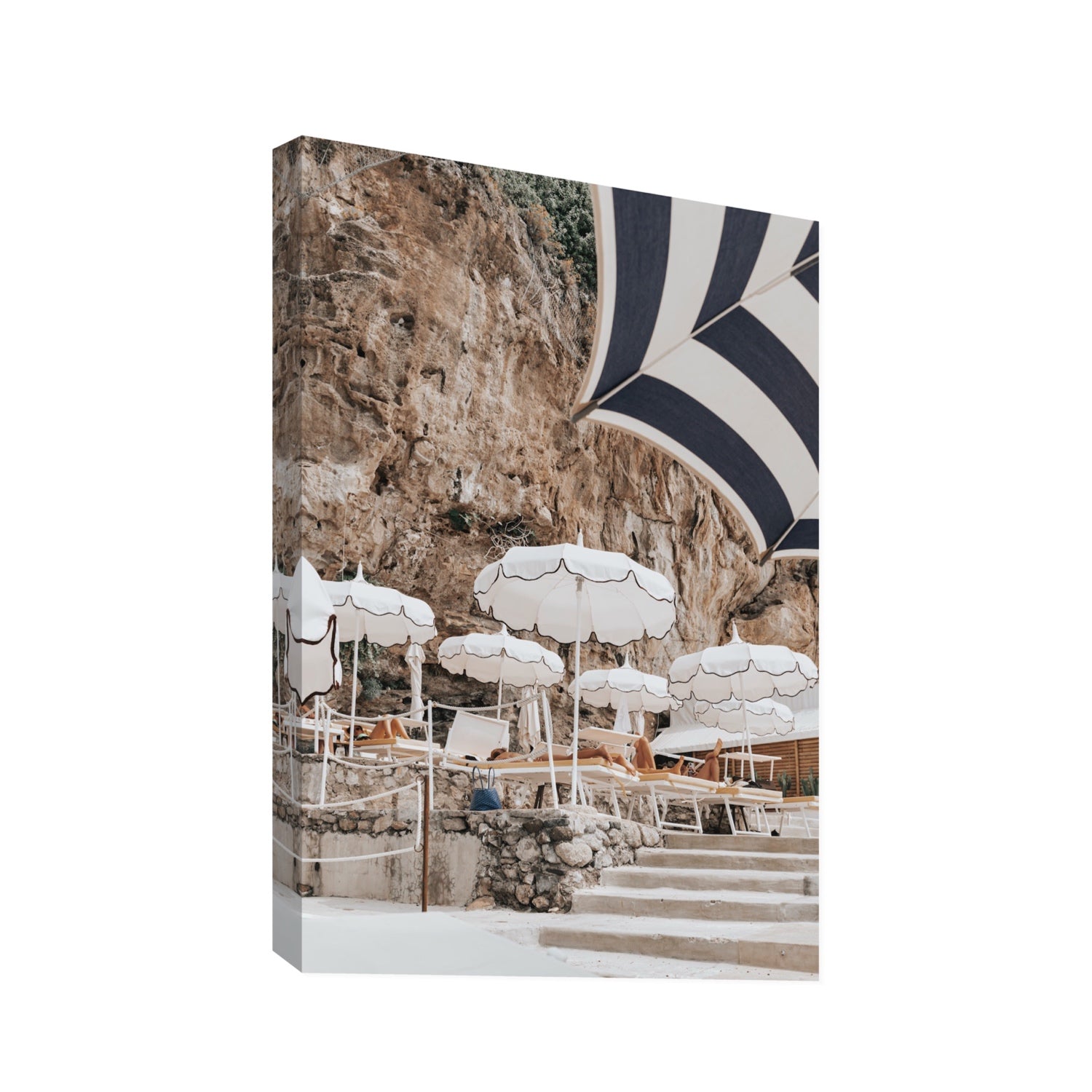 Rocky Refuge fine art print, Positano, Italy, Statement, Stretched Canvas