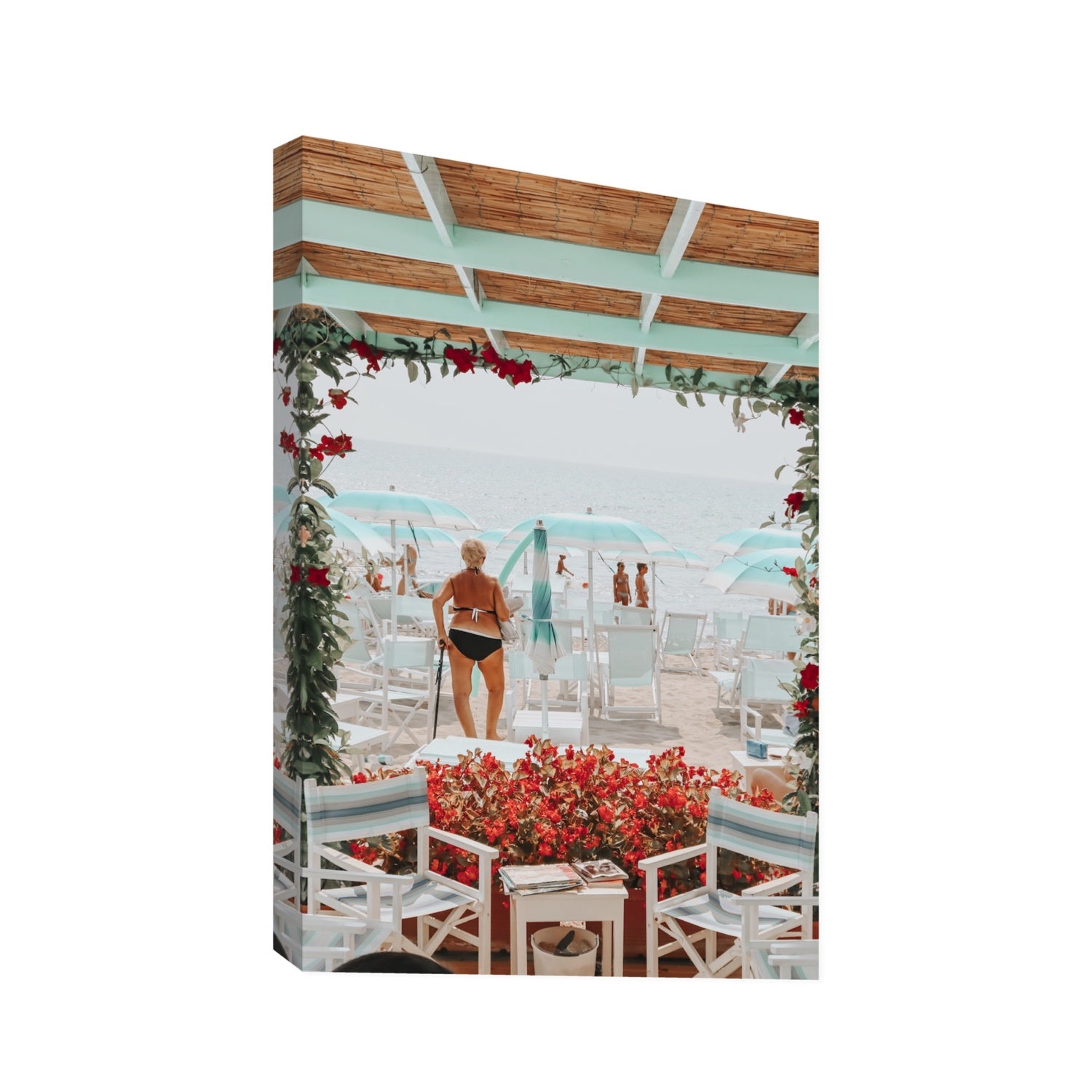 Nonna's Italian Escape Alassio Italian wall art Statement stretched canvas print