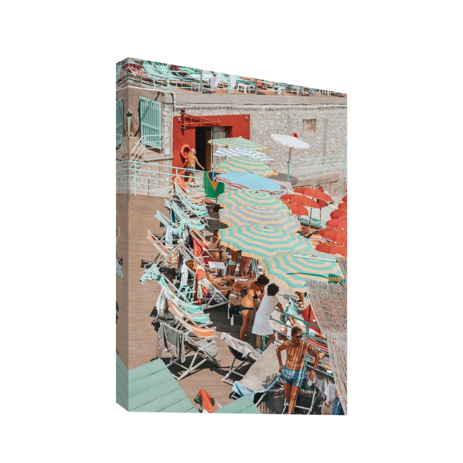 Colourful Canopy fine art print, Capri, Italy, Statement, Stretched Canvas