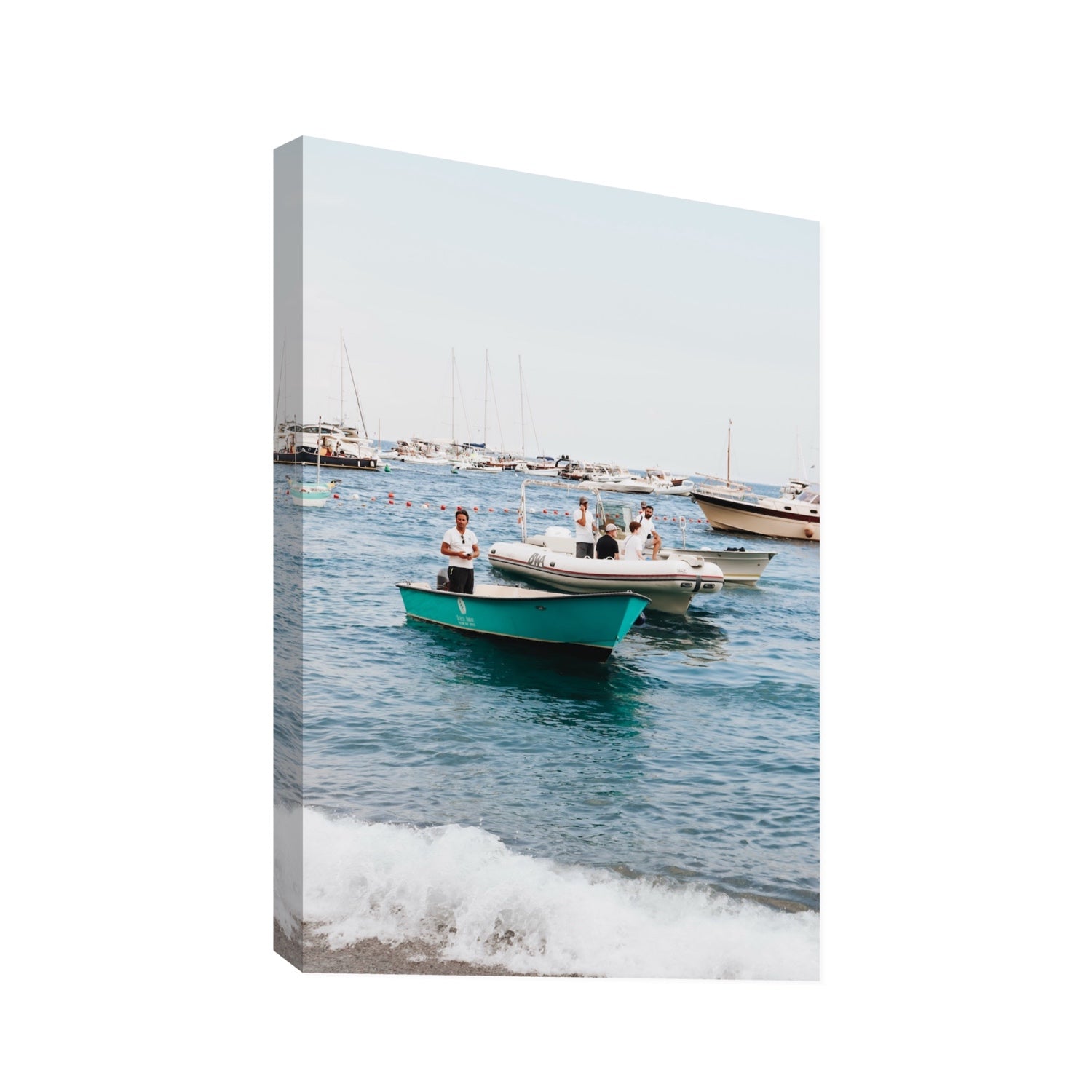 Twilight Tenders Positano wall art Statement stretched canvas print