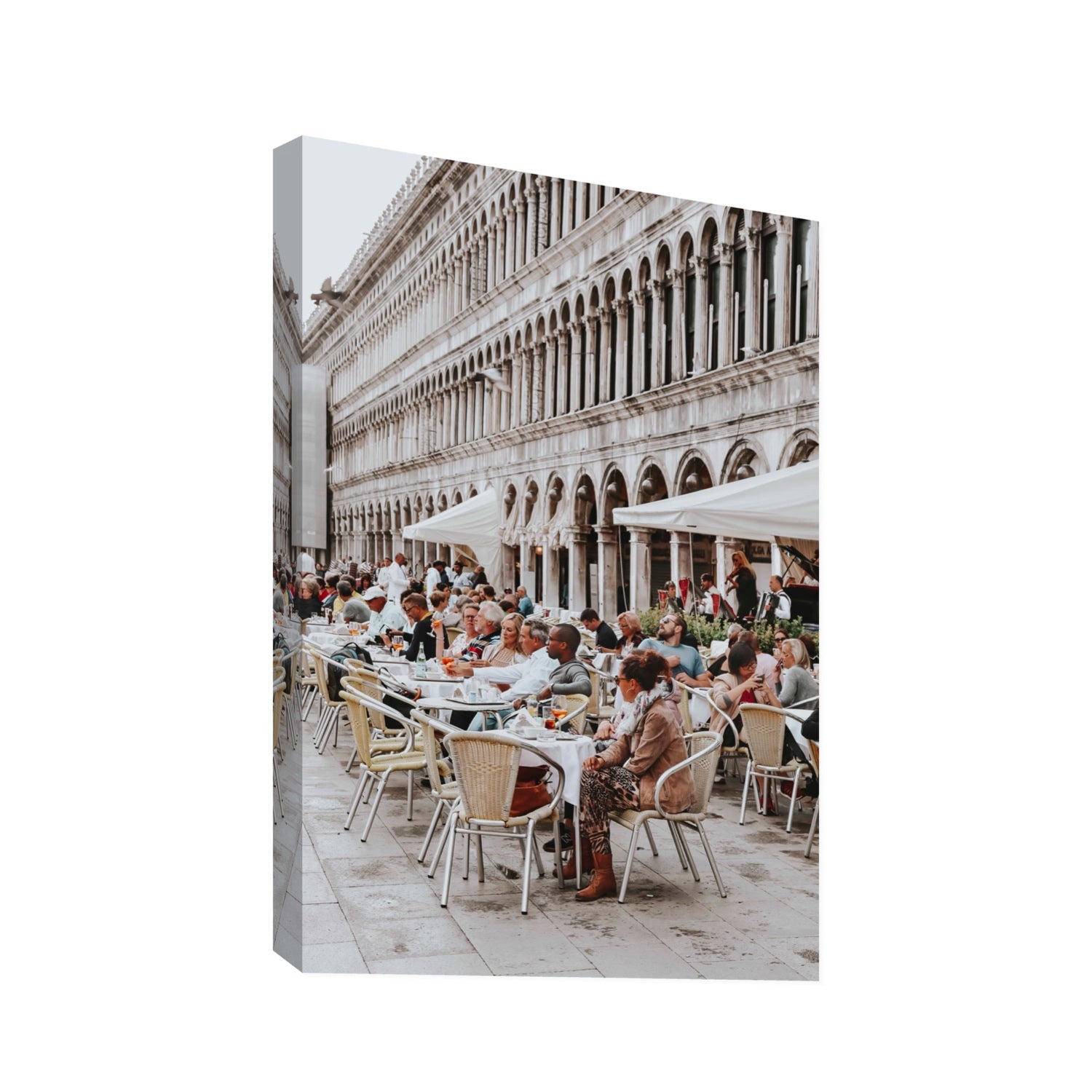 Lunchbreak Venice Italian wall art Statement stretched canvas print