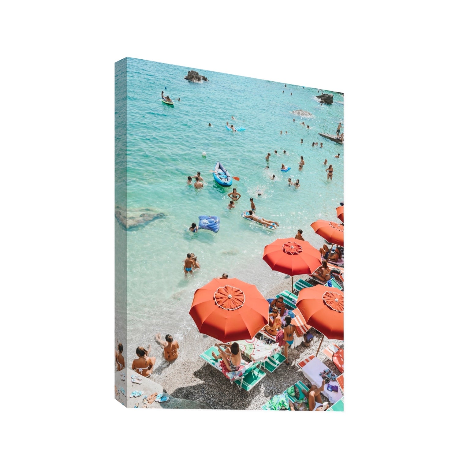 Easy Street Capri Italian beach wall art Statement stretched canvas print