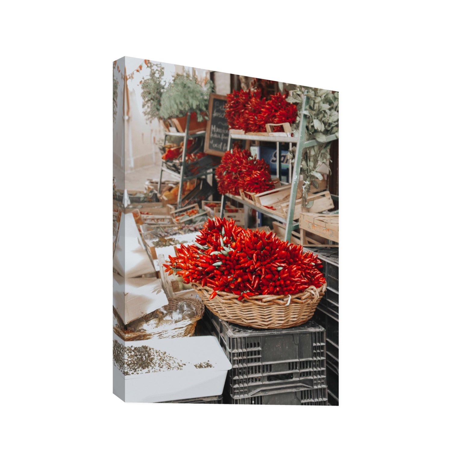 Fiery Cluster Puglia Italian wall art Statement stretched canvas print