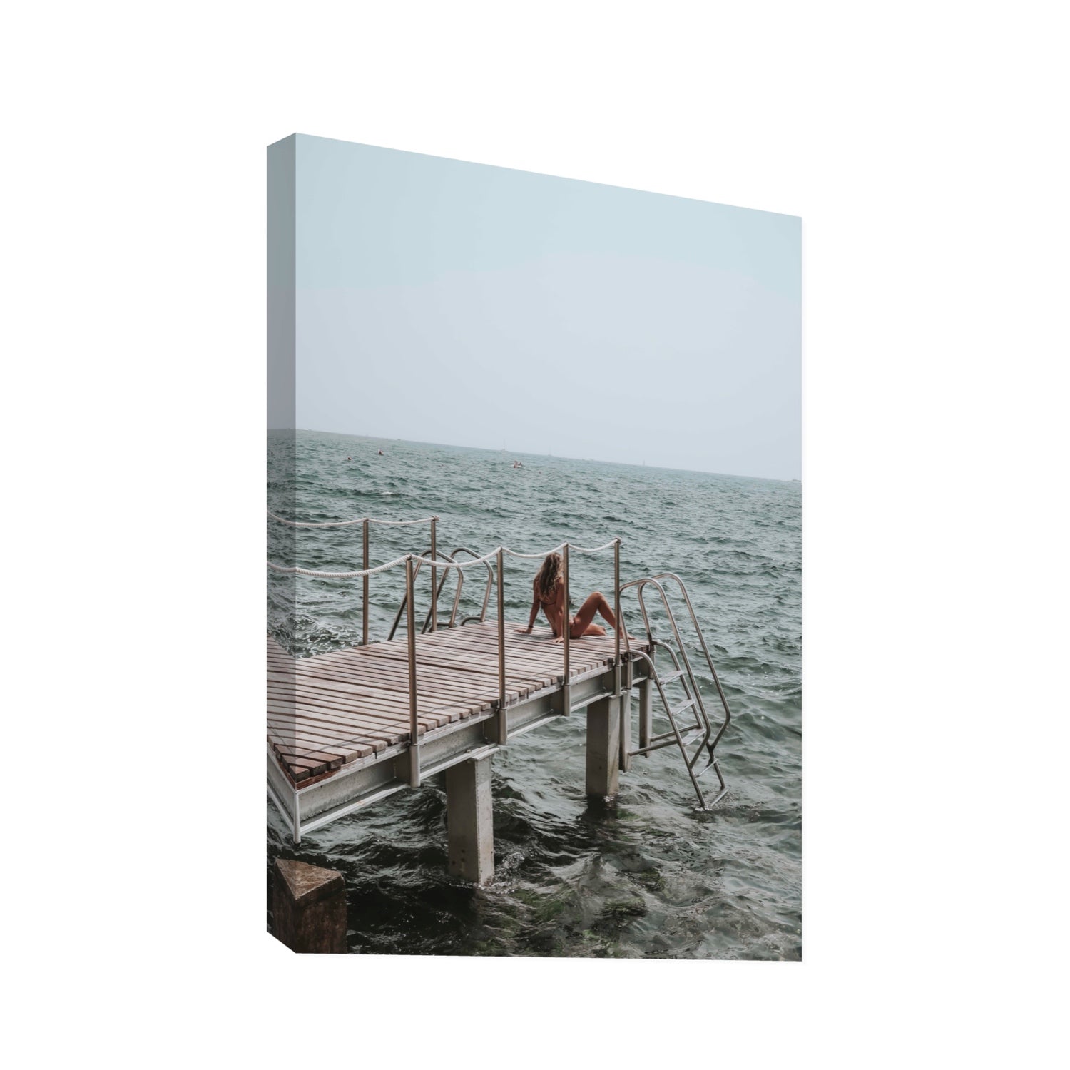 The Dock's Whisper fine art print, Tuscany, Italy, Statement, Stretched Canvas