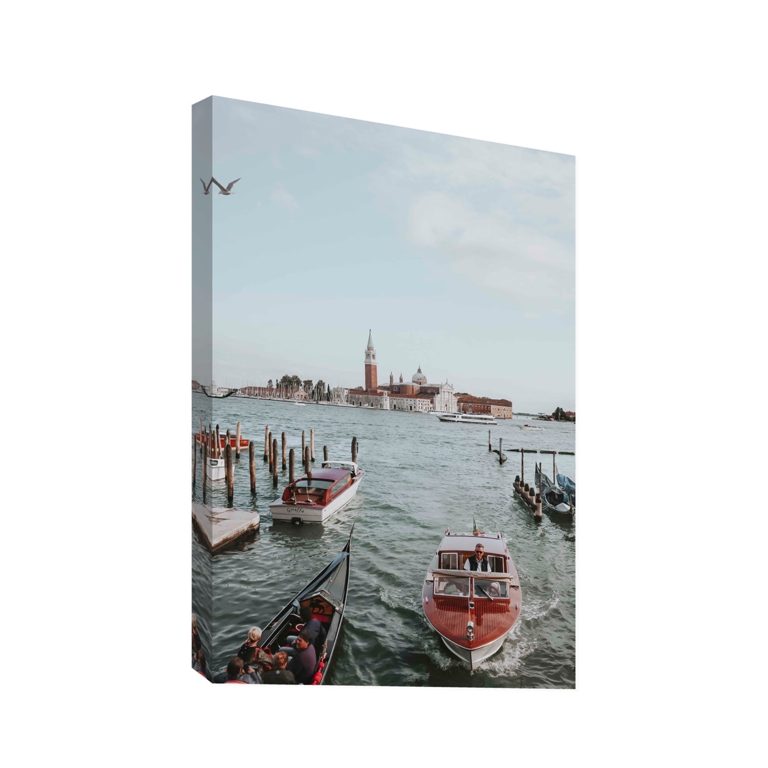 Galleggiante Venice Italian wall art Statement stretched canvas print