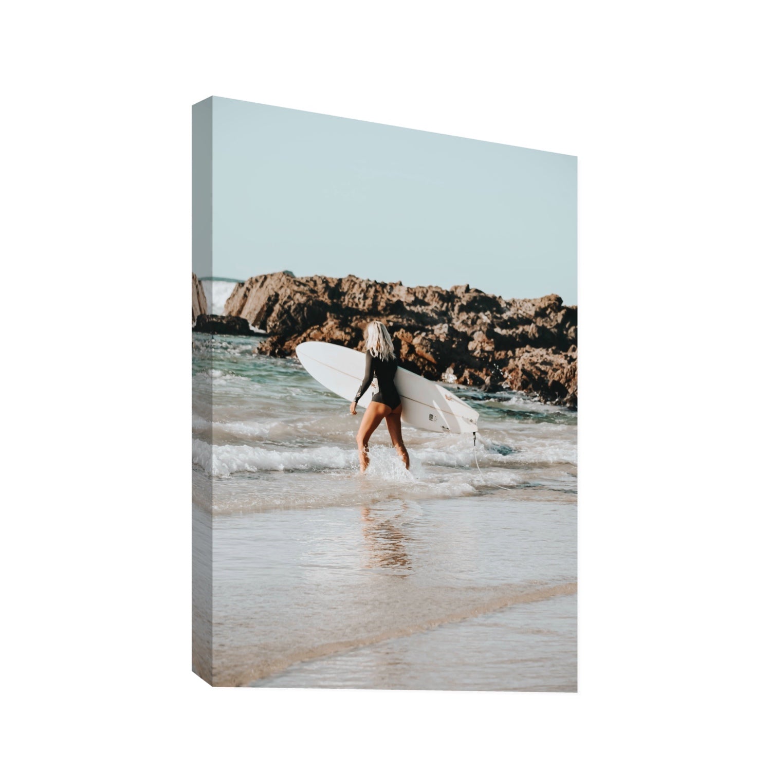 Bethany Byron Bay Surf coastal decor wall art Statement stretched canvas print