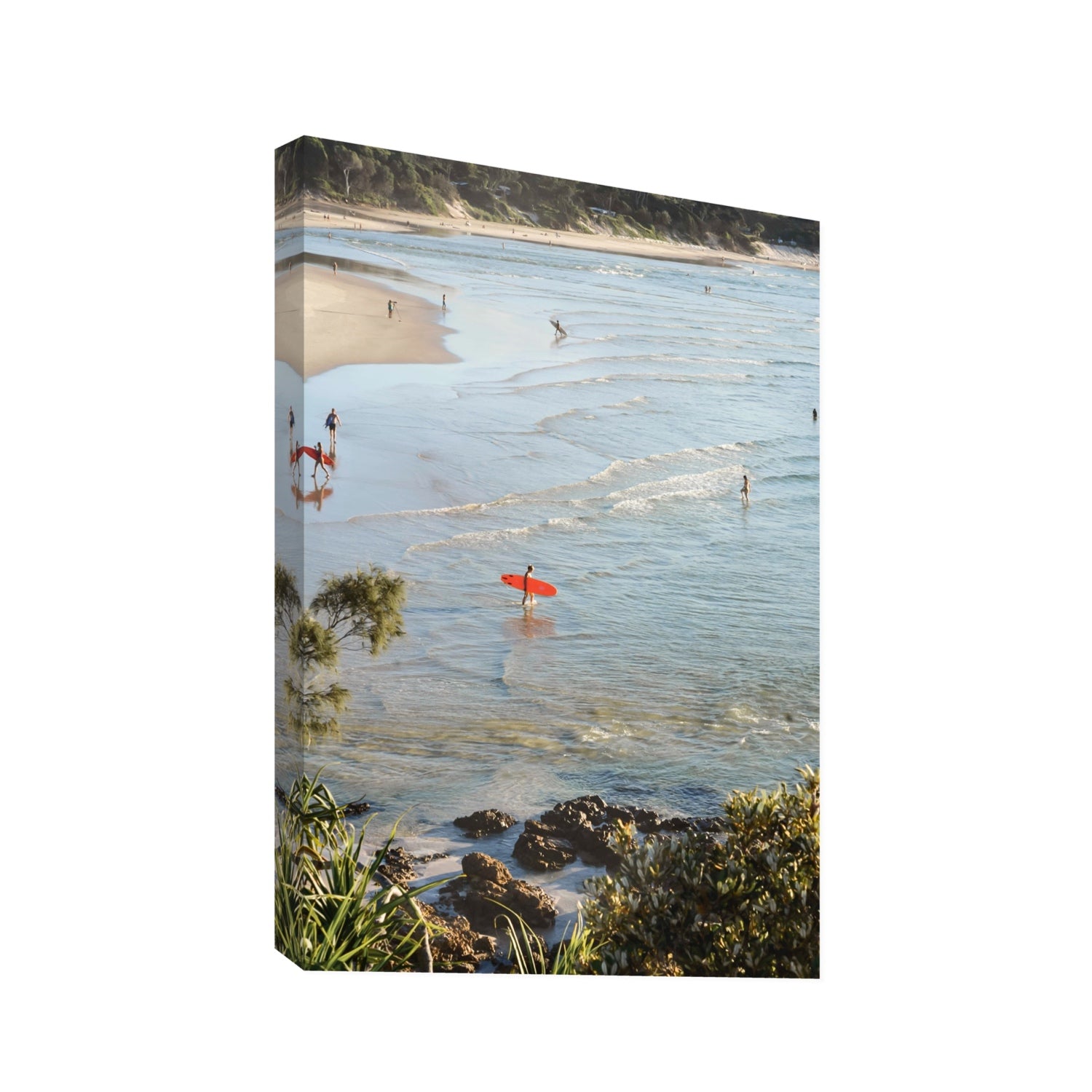 Seclusion Byron Bay Surf coastal wall art Statement stretched canvas print