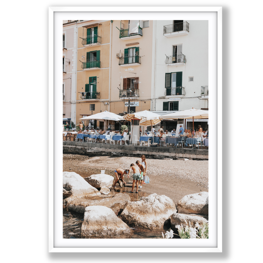 Sunny Playtime Sorrento coastal wall art main fine art print image