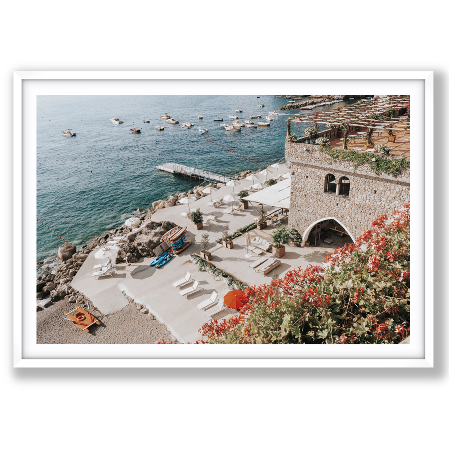 Floral Fortress Amalfi Coast Mediterranean wall art main fine art print image