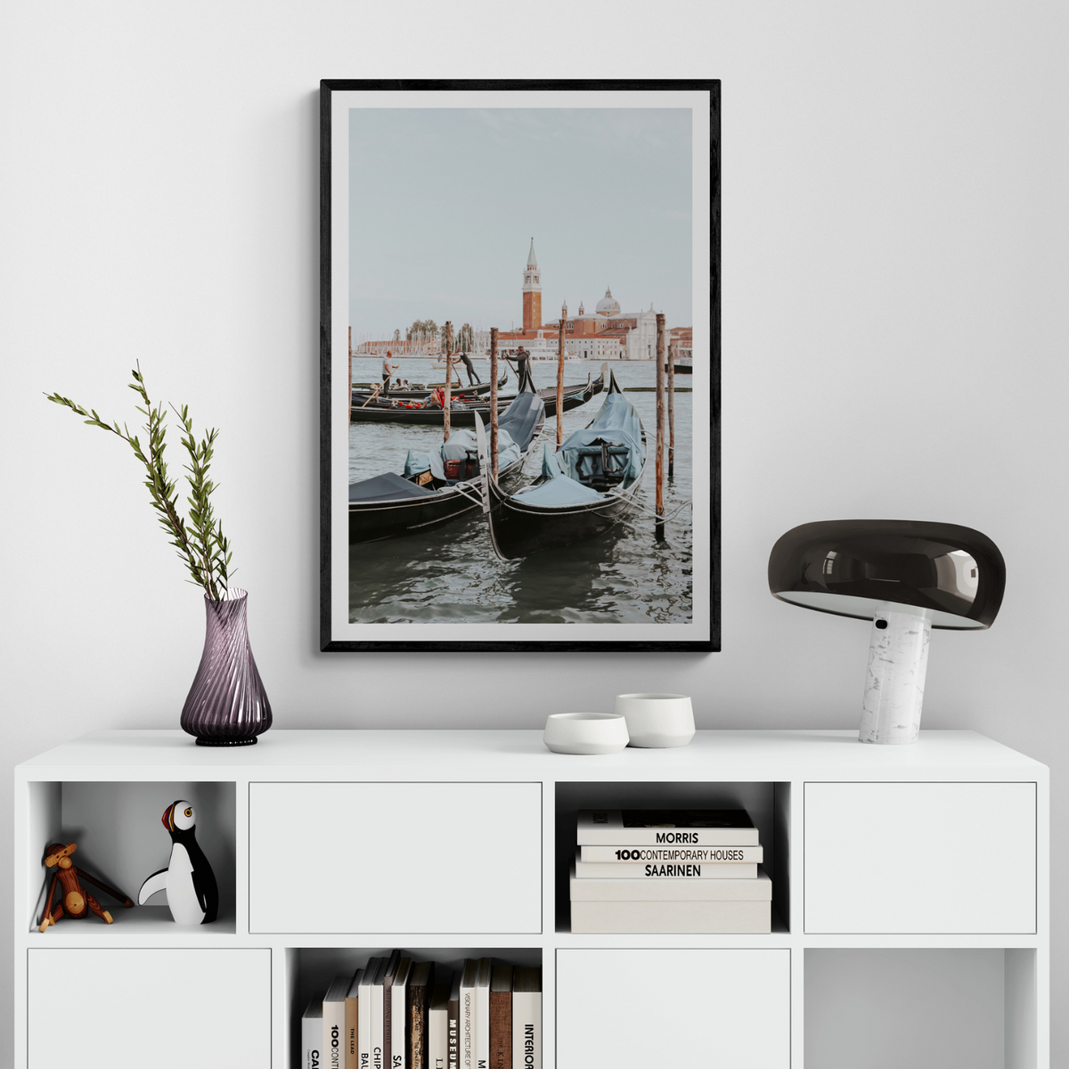 Italian Commute Venice Italian Mediterranean decor wall art framed print styled in a room