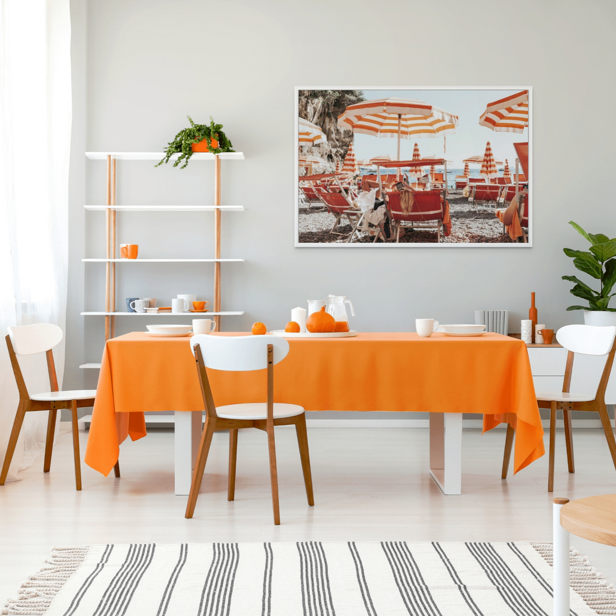 Digital Dreamer Positano wall art framed print styled in a room