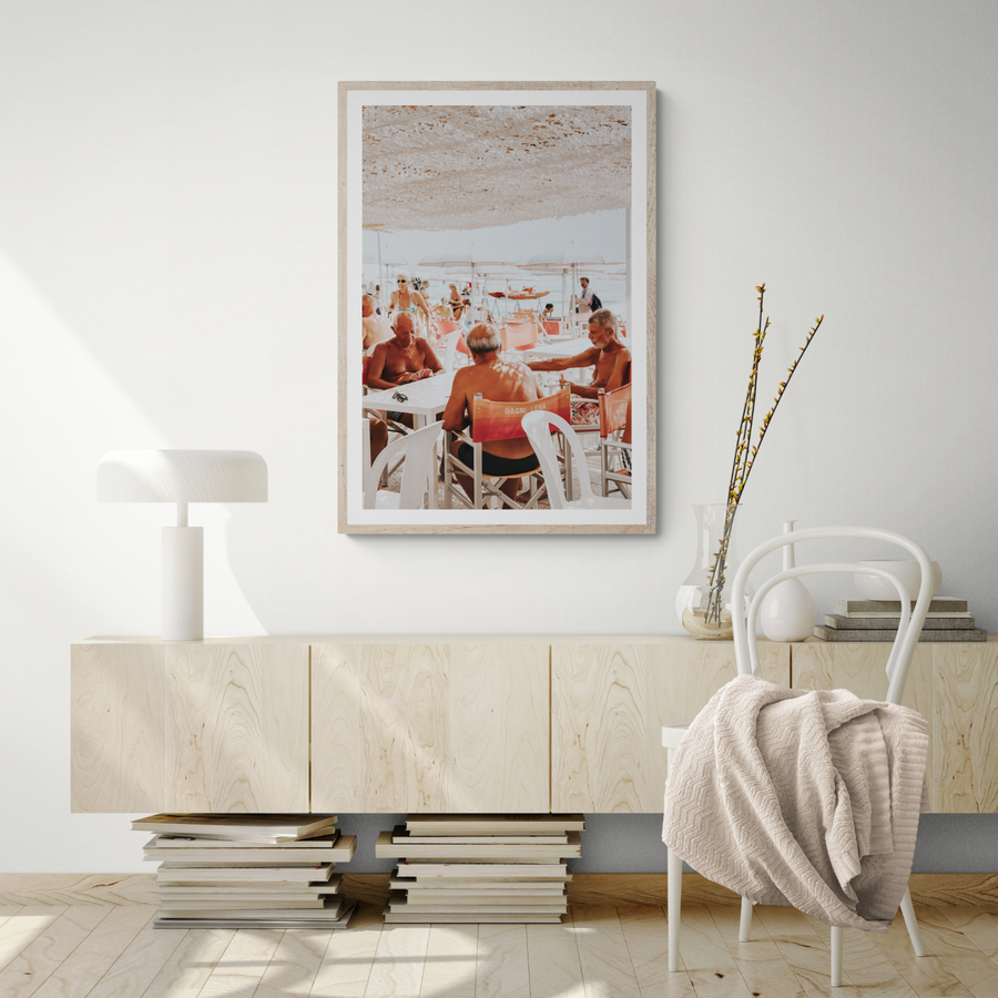 The Players Alassio Italian wall art framed print styled in a room view 3