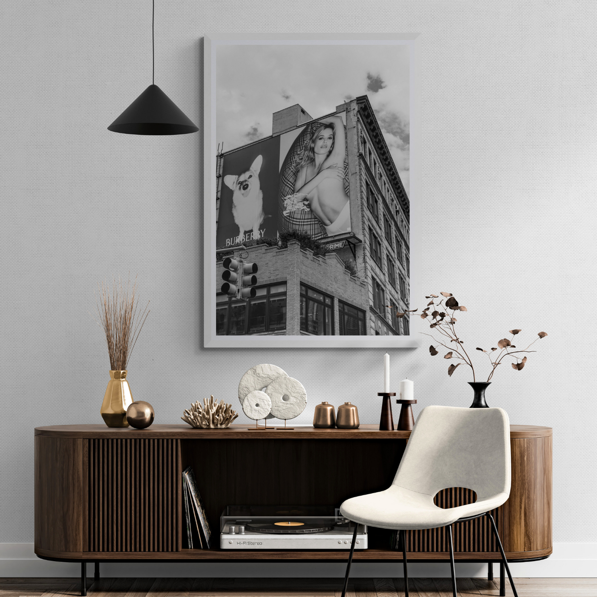 Dynamic Duo New York NYC Fashion wall art framed print styled in a room