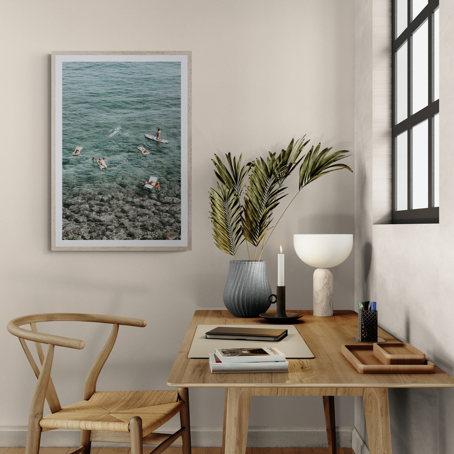 The Big Chill Tuscany coastal Italian wall art framed print styled in a room