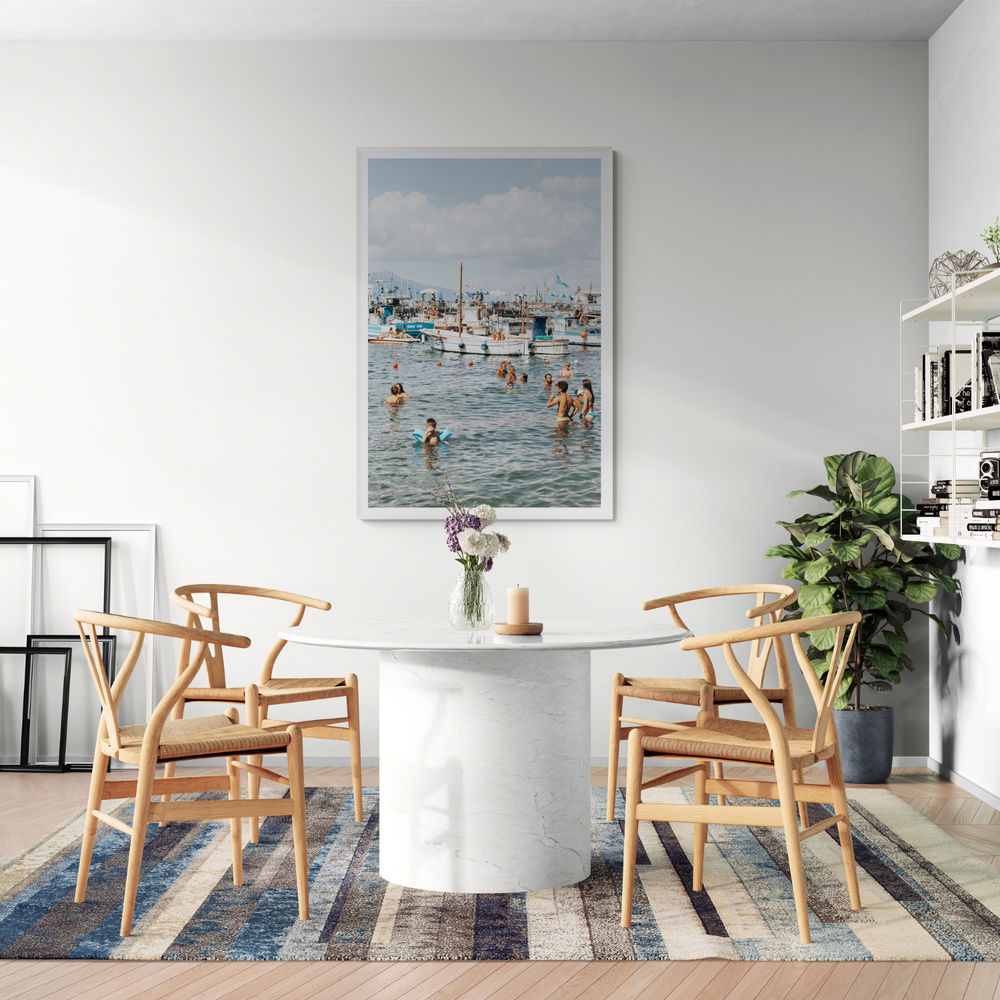 Vacanze Italiane Sorrento Italian coastal wall art framed print styled in a room view 3
