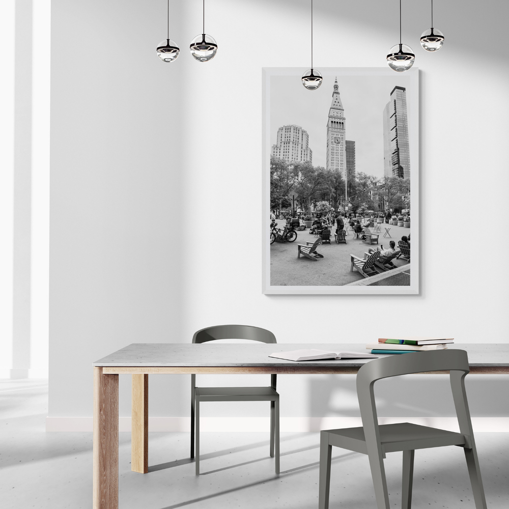 Timeless New York New York NYC Black & White wall art framed print styled in a room view 2