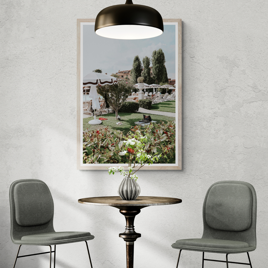 La Serenissima Venice Italian wall art framed print styled in a room