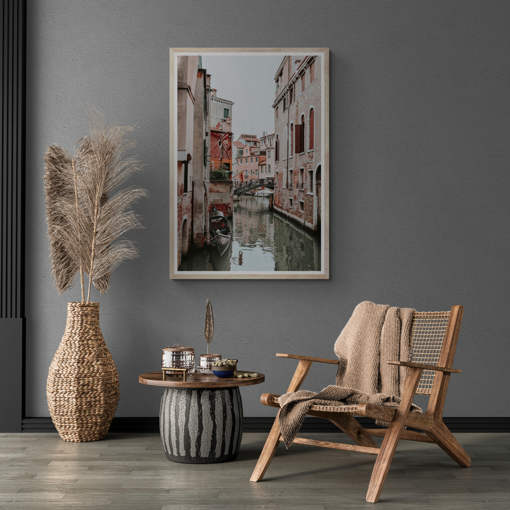 Laguna Veneta Venice Italian wall art framed print styled in a room view 3