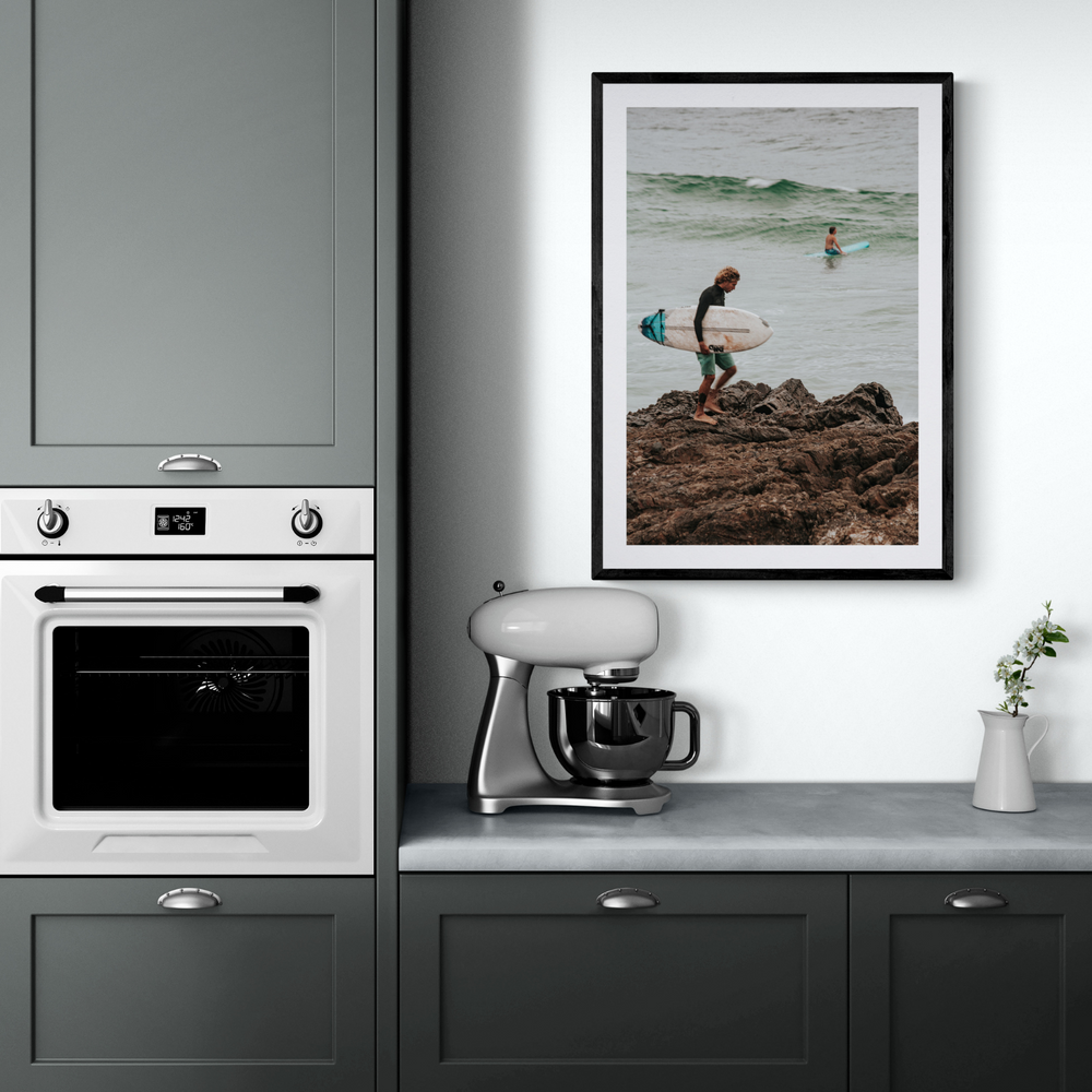 Not All Who Wander Are Lost Byron Bay Surf wall art framed print styled in a room view 3