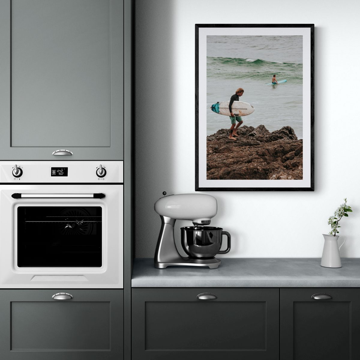 Not All Who Wander Are Lost Byron Bay Surf wall art framed print styled in a room view 3
