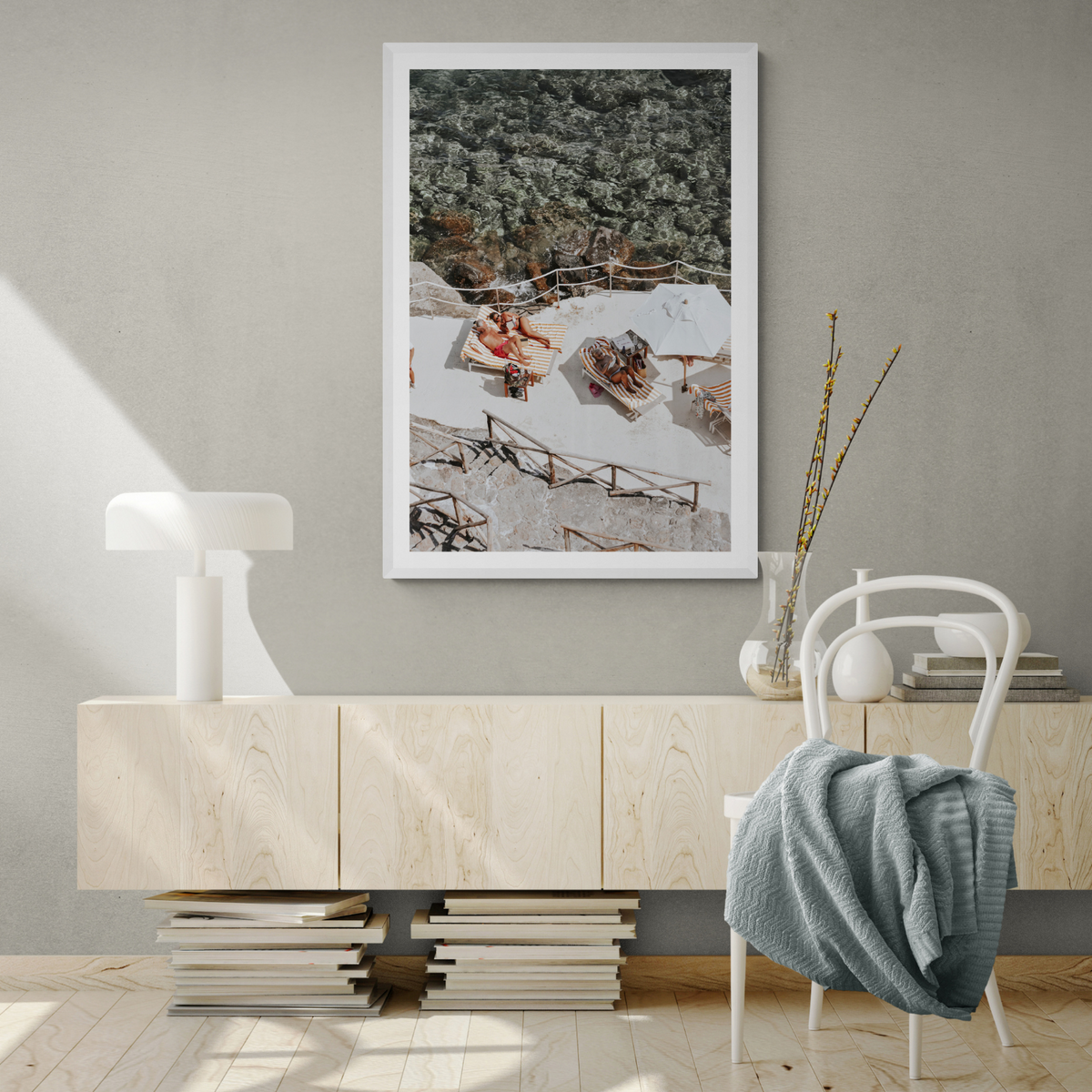 Lounge Lizards Tuscany Italian decor wall art framed print styled in a room