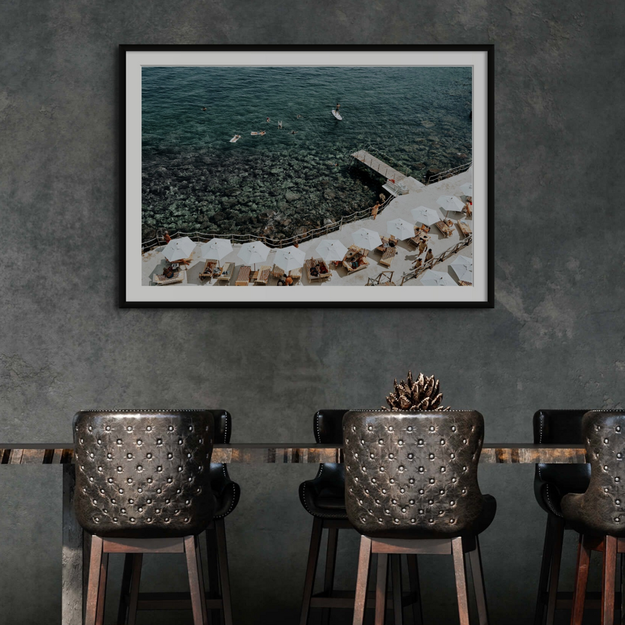 Our Tuscan Dream Tuscany Italian wall art framed print styled in a room