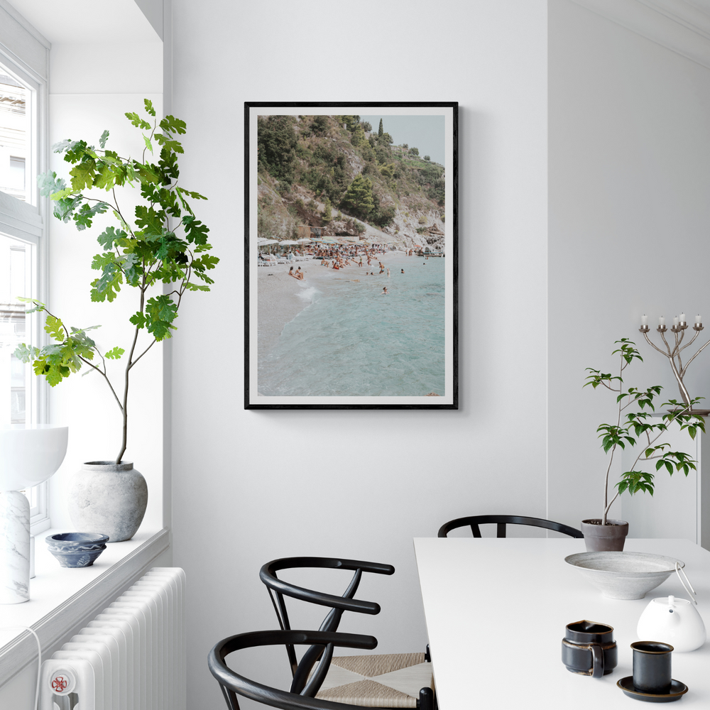 Mediterranean Magic Amalfi Mediterranean wall art framed print styled in a room view 3