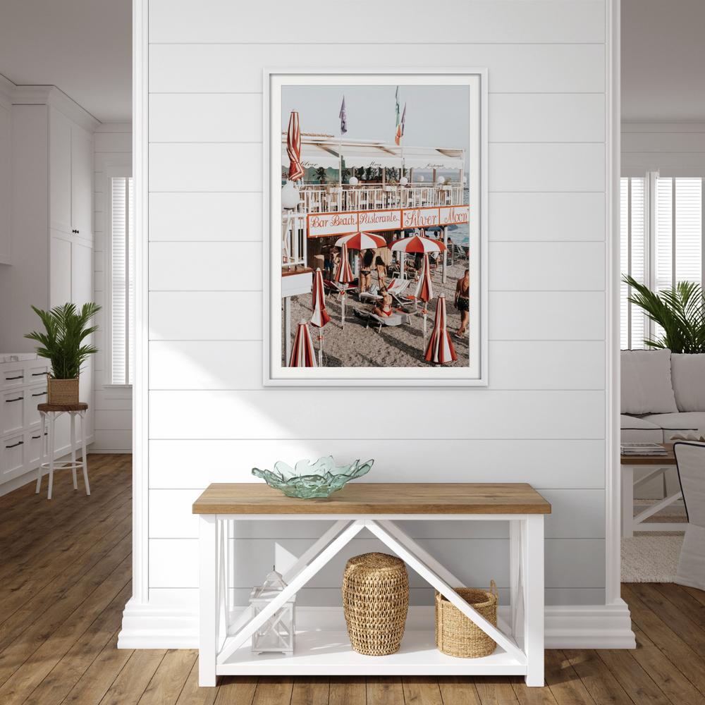 Vintage Amalfi Amalfi Mediterranean wall art framed print styled in a room view 2