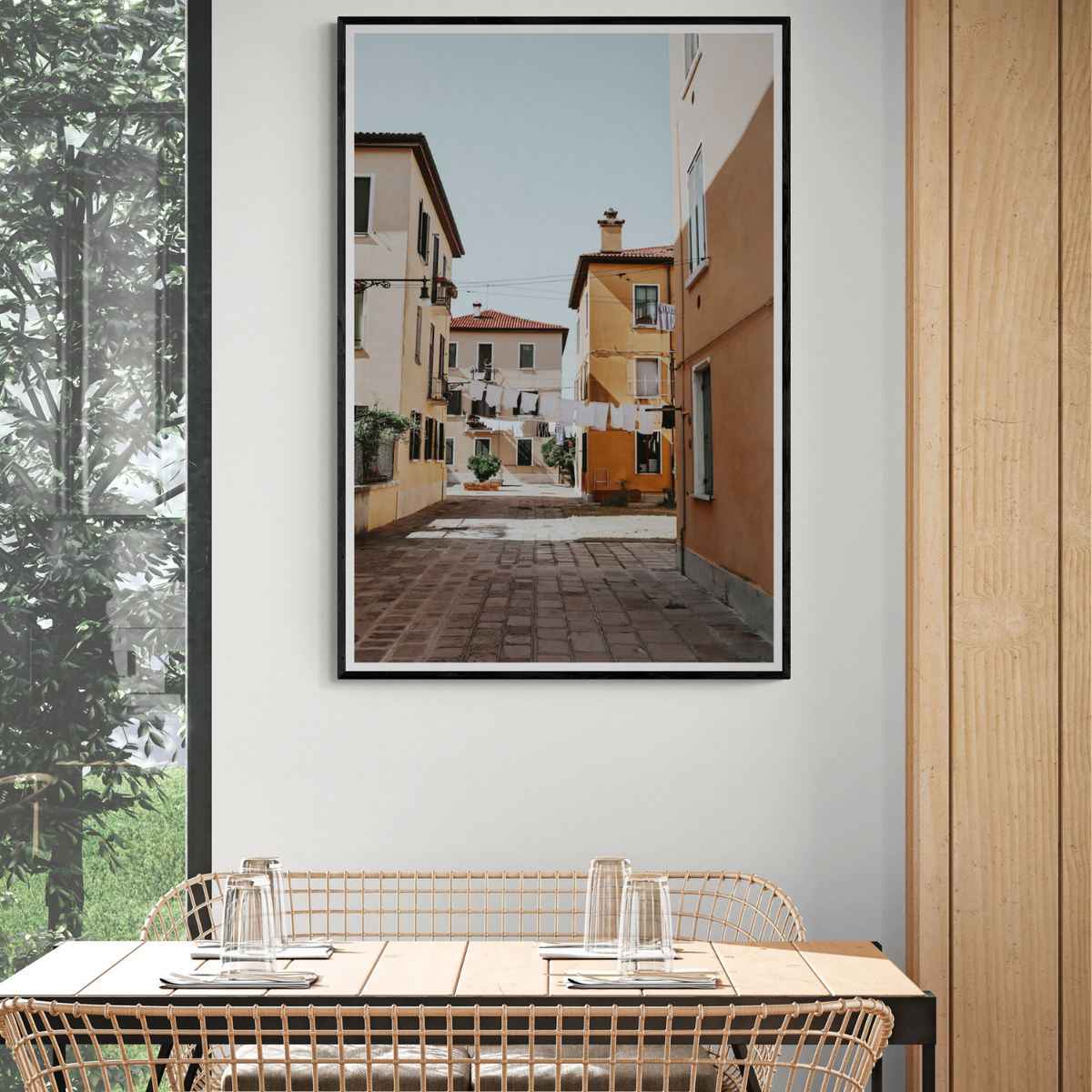 Terraferma Venice Italian wall art framed print styled in a room view 2