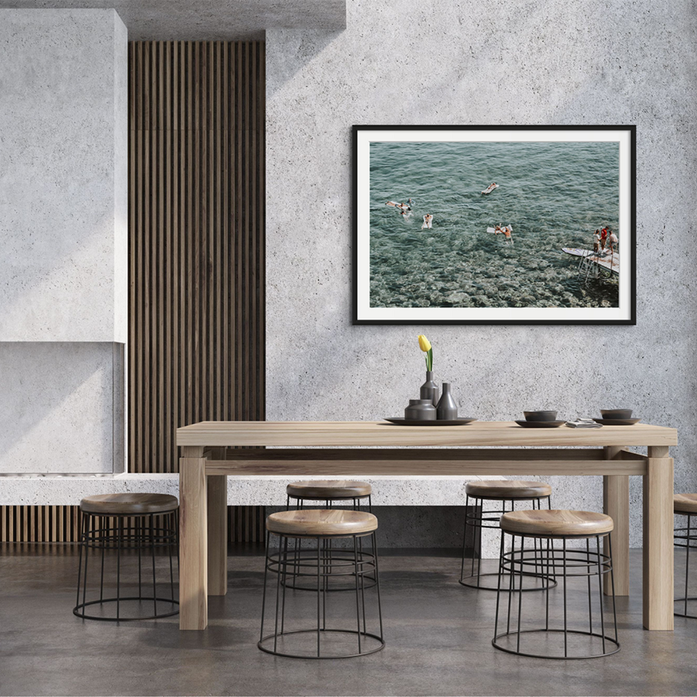Having A Whale Of A Time Tuscany coastal wall art framed print styled in a room view 2