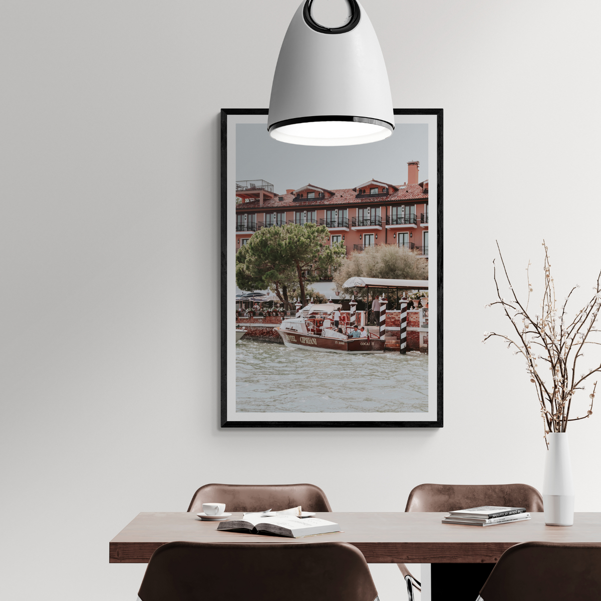 Cocai II Venice Italian wall art framed print styled in a room view 3
