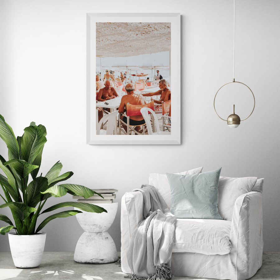 The Players Alassio Italian wall art framed print styled in a room