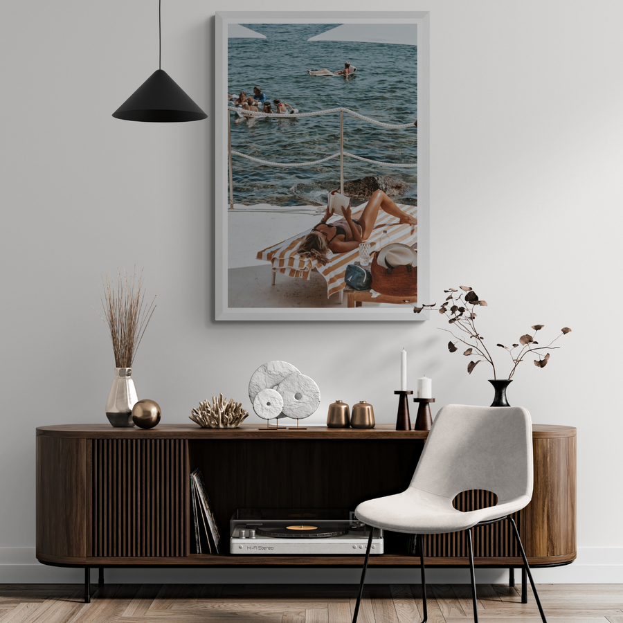 Cloud Nine Tuscany Italian decor wall art framed print styled in a room view 3