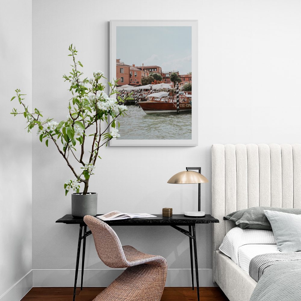 Queen Of The Adriatic Venice Italian wall art framed print styled in a room view 2