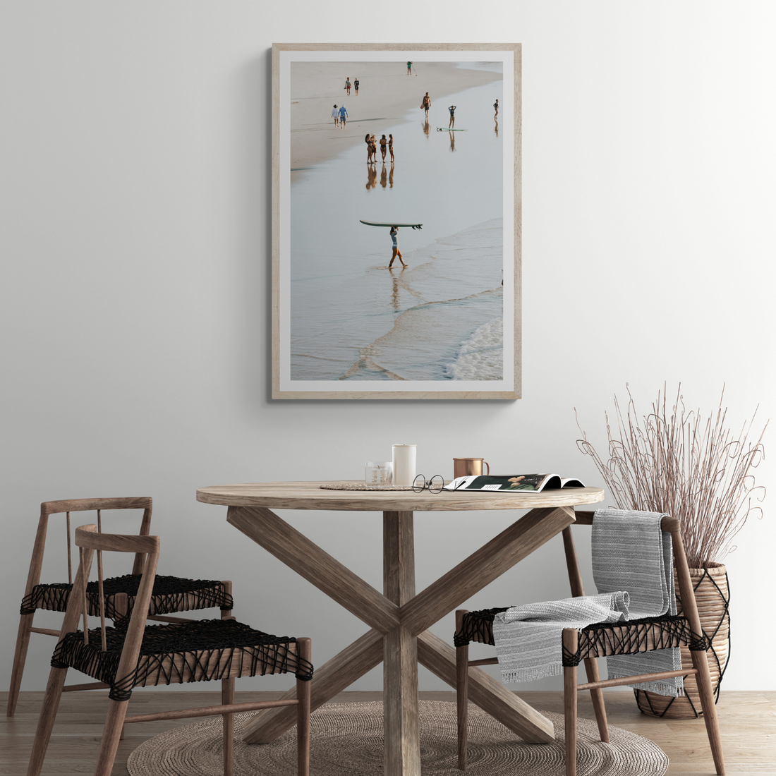 Bailey Byron Bay beach coastal decor wall art framed print styled in a room