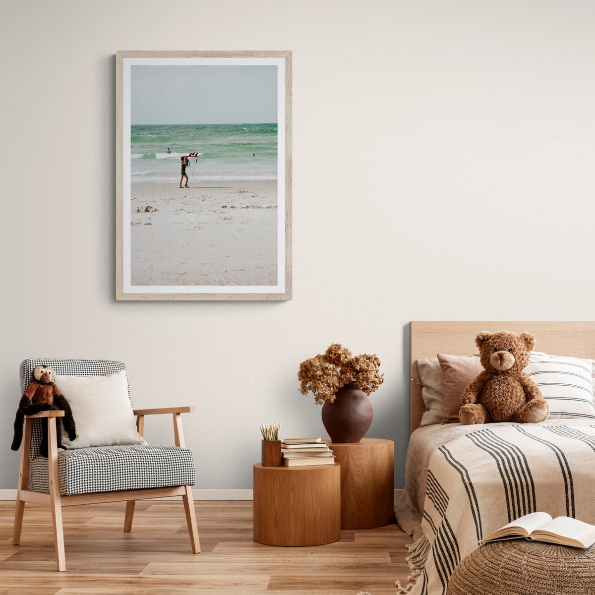 Grommet framed wall art print styled in a kids room interior
