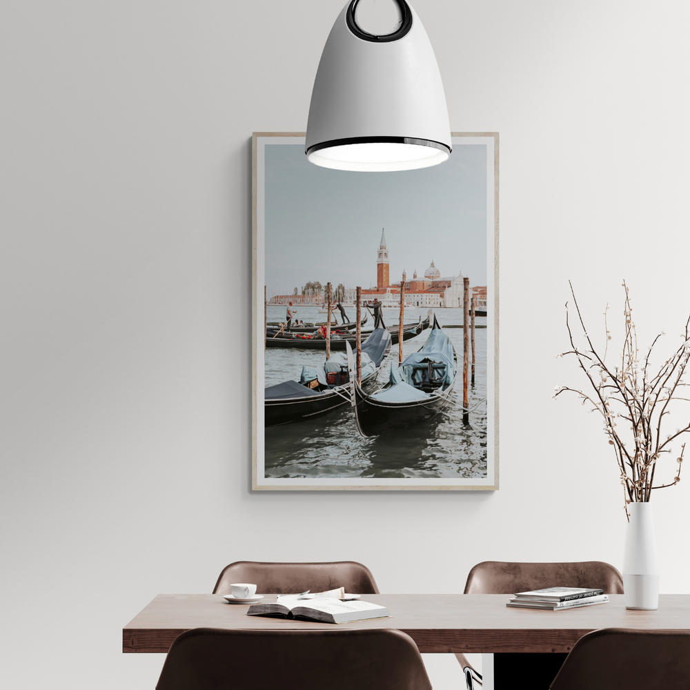 Italian Commute Venice Italian Mediterranean decor wall art framed print styled in a room view 2