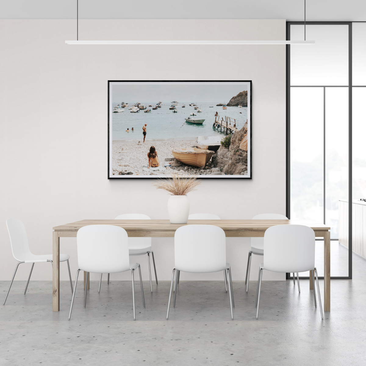 L'Osservatore Nerano wall art framed print styled in a room