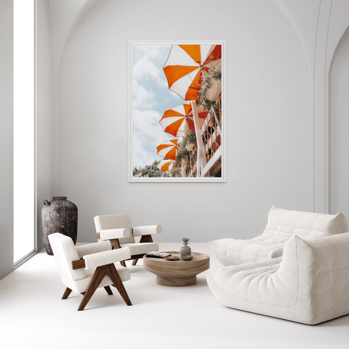 Mantienilo Semplice Positano wall art framed print styled in a room