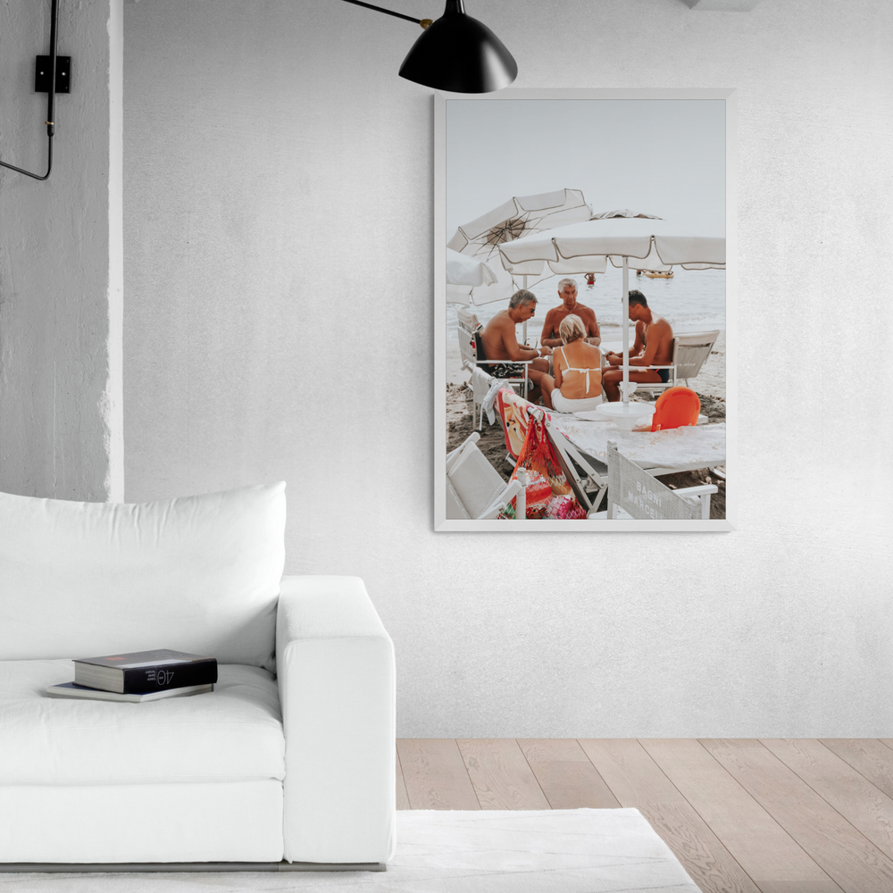 Luck Of The Draw Alassio Italian wall art framed print styled in a room view 3
