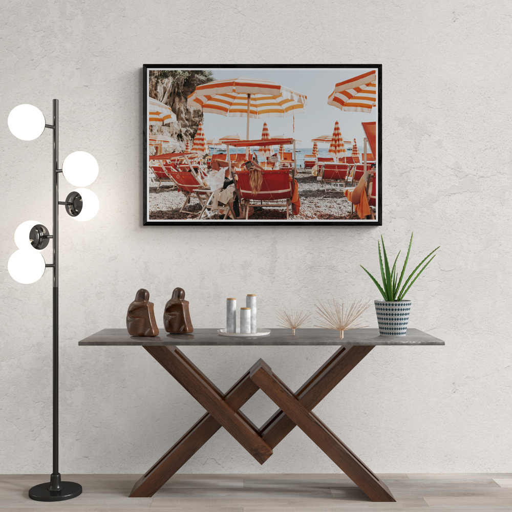 Digital Dreamer Positano wall art framed print styled in a room view 2