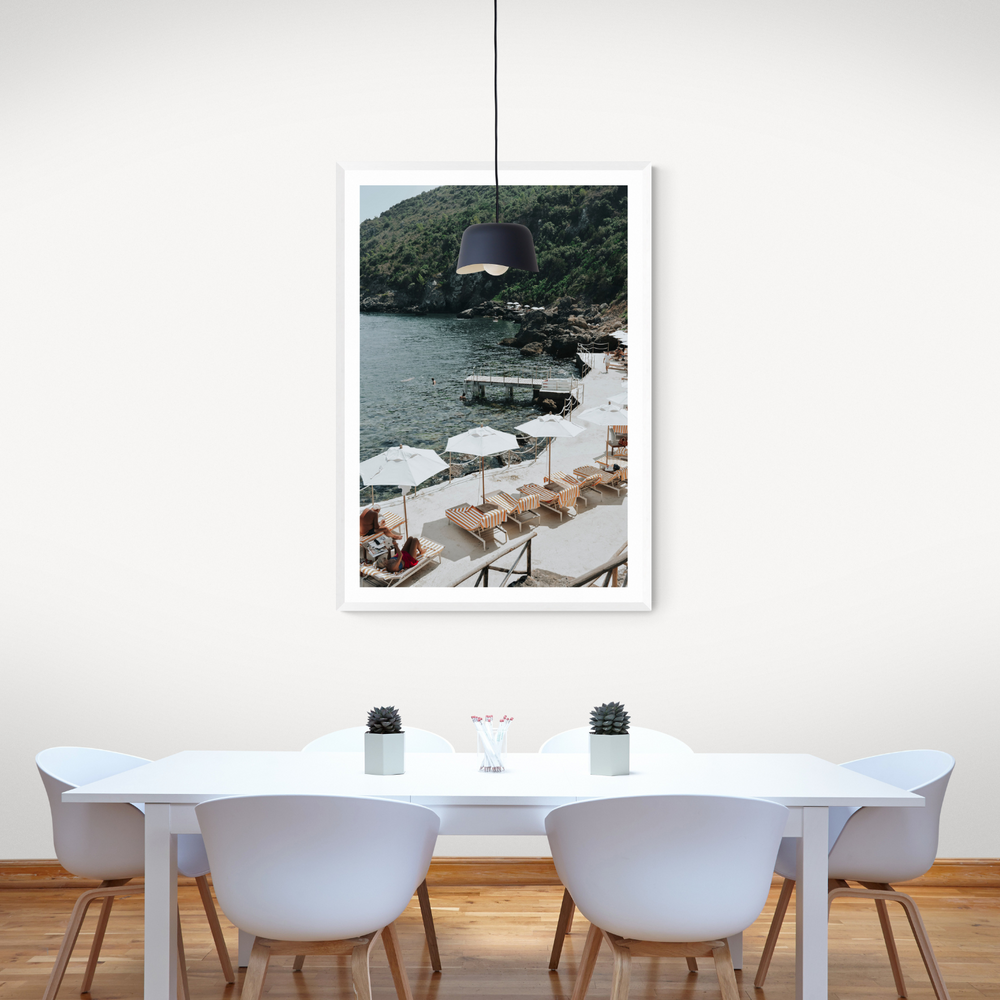 Always Better Together Tuscany coastal Italian wall art framed print styled in a room view 3